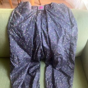 Nike Windbreaker Pants  - Black with Floral Accents